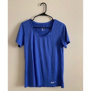 Nike Blue Dri-Fit Short Sleeve Athletic Top